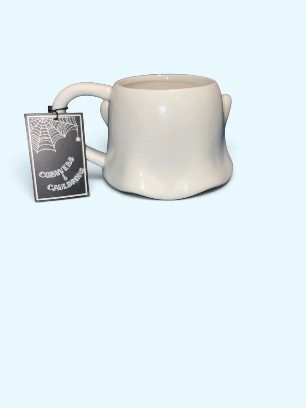 Cobwebs & Cauldrons Viral TikTok HTF Ghost with Cowgirl Boots Halloween Mug - Picture 3 of 4